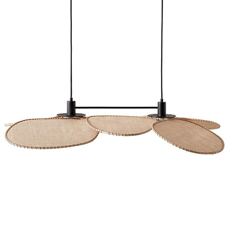 Подвесной светильник Takibi Two Lamp Pendant Древесина Черный Бежевый Подвесной светильник Takibi Two Lamp Pendant Древесина Черный Бежевый во Владивостоке | Loft Concept