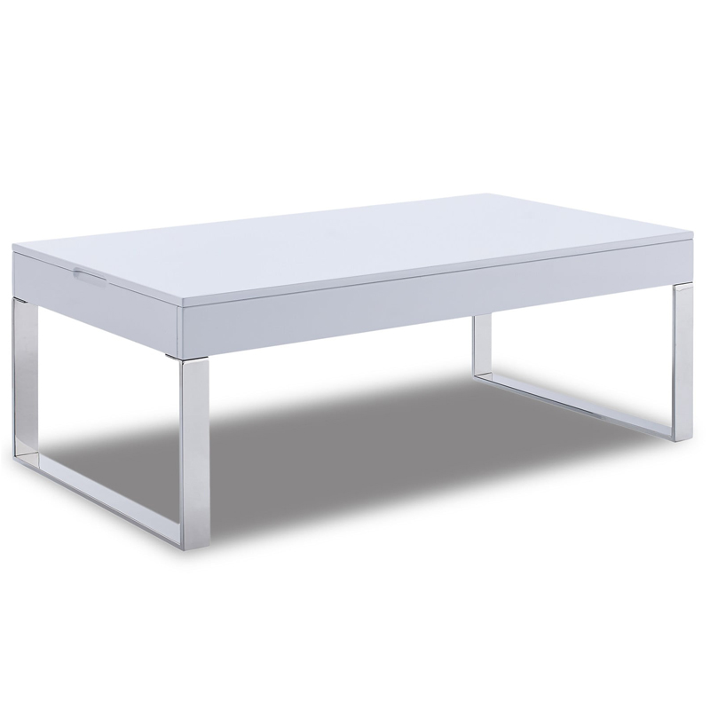 Кофейный стол Annecy Coffee Table white Белый Хром Кофейный стол Annecy Coffee Table white Белый Хром во Владивостоке | Loft Concept
