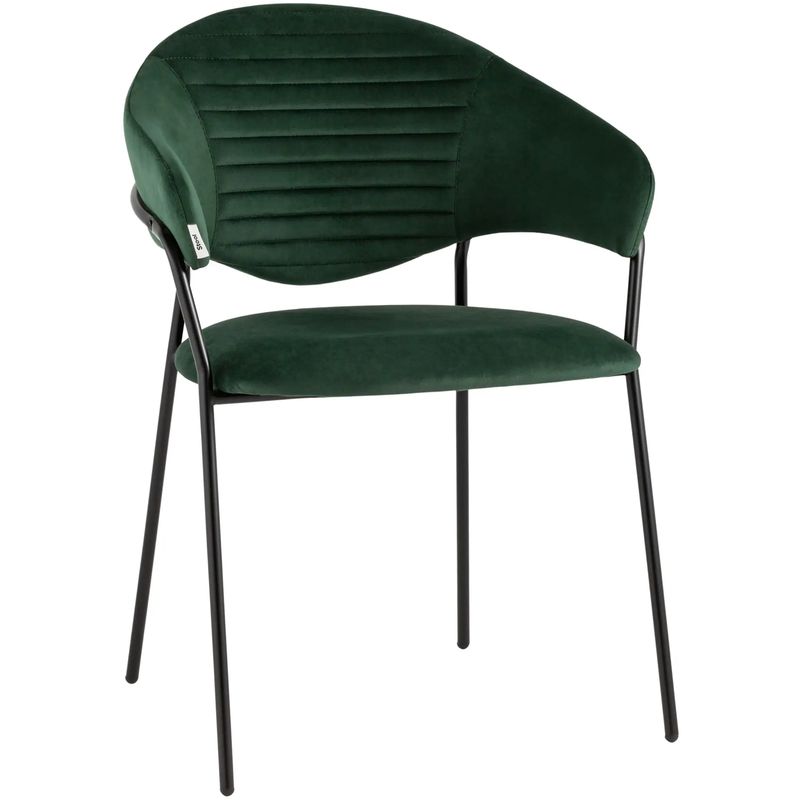 Стул Alexis Chair Зеленый Велюр Зеленый Черный Стул Alexis Chair Зеленый Велюр Зеленый Черный во Владивостоке | Loft Concept