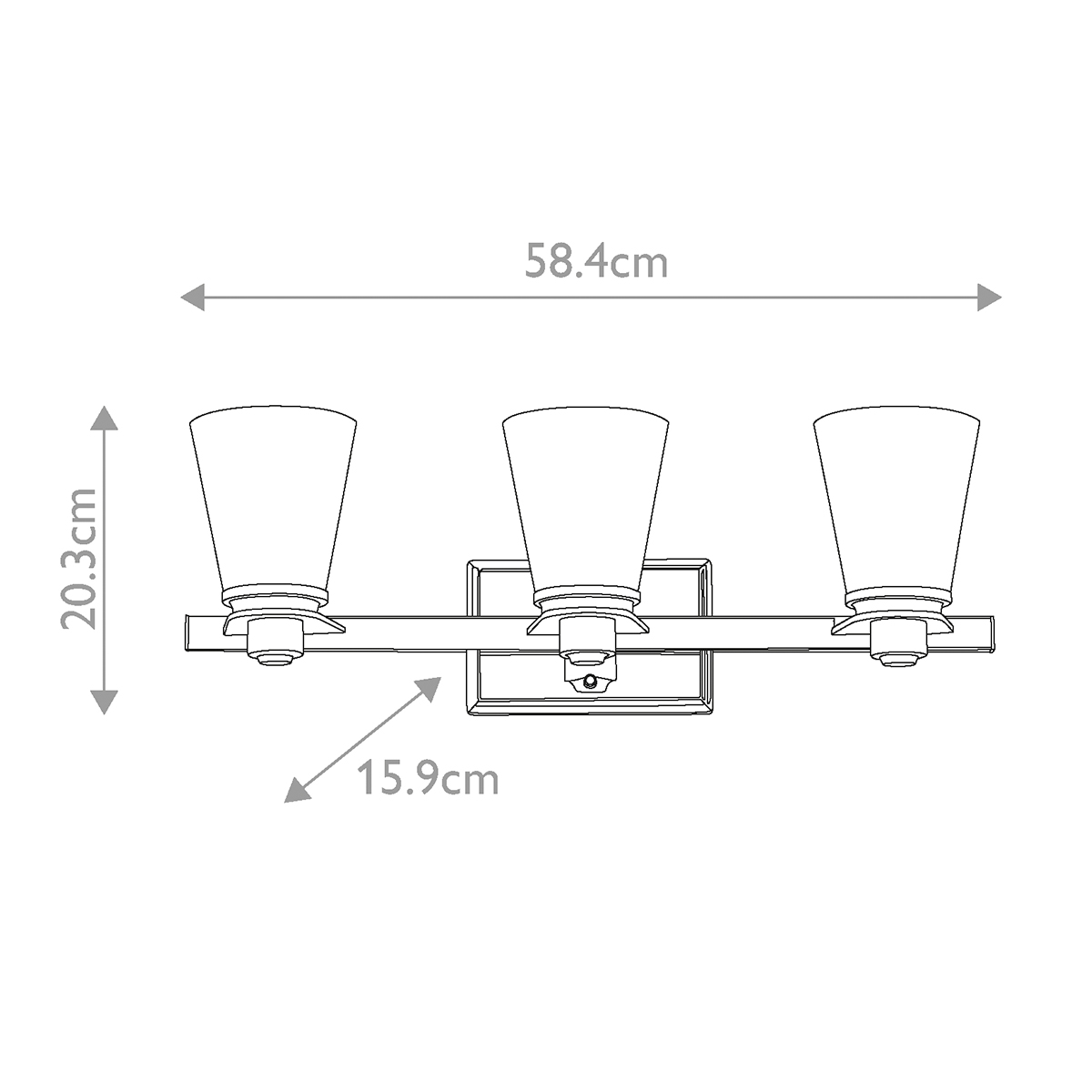 Бра для ванных комнат с белыми стеклянными конусными плафонами Hinkley во Владивостоке