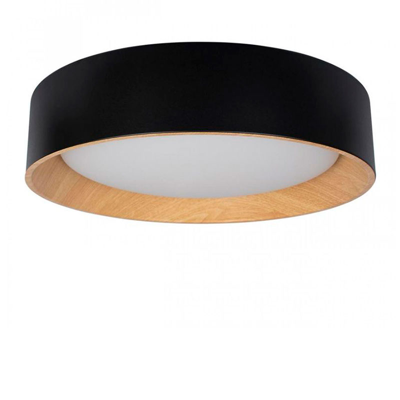Светильник потолочный круглый Assol cup Black Wood диаметр 45 Черный матовый Древесина Светильник потолочный круглый Assol cup Black Wood диаметр 45 Черный матовый Древесина во Владивостоке | Loft Concept