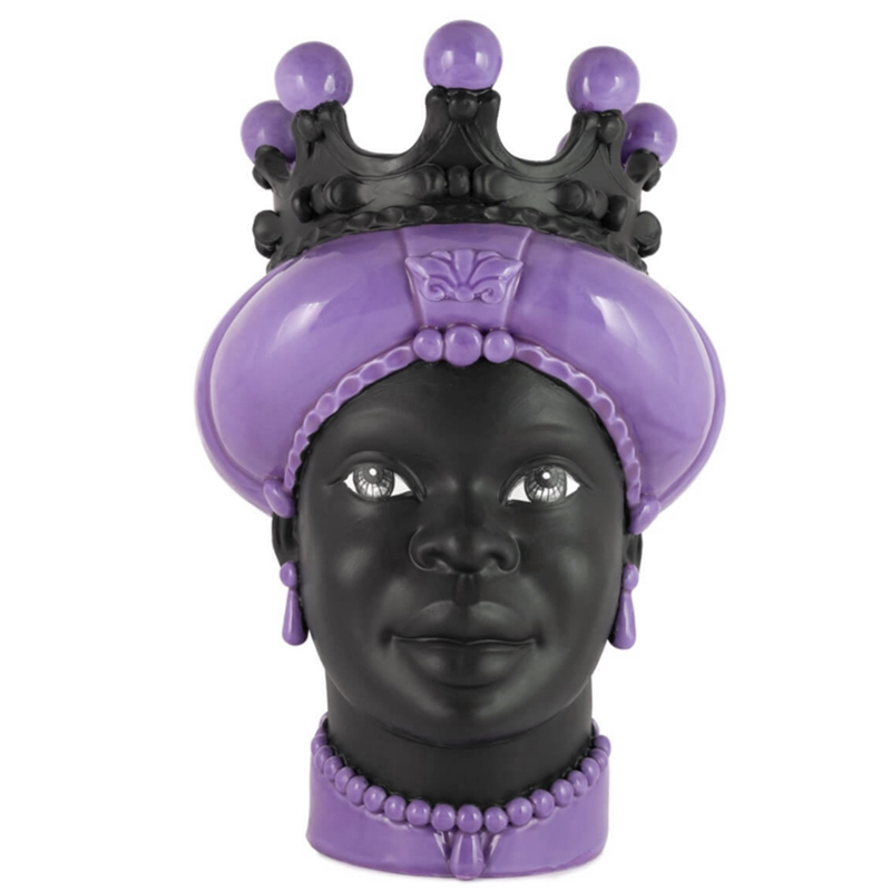 Ваза VASE MORO LADY CROWN DARK purple Черный Сиреневый Ваза VASE MORO LADY CROWN DARK purple Черный Сиреневый во Владивостоке | Loft Concept
