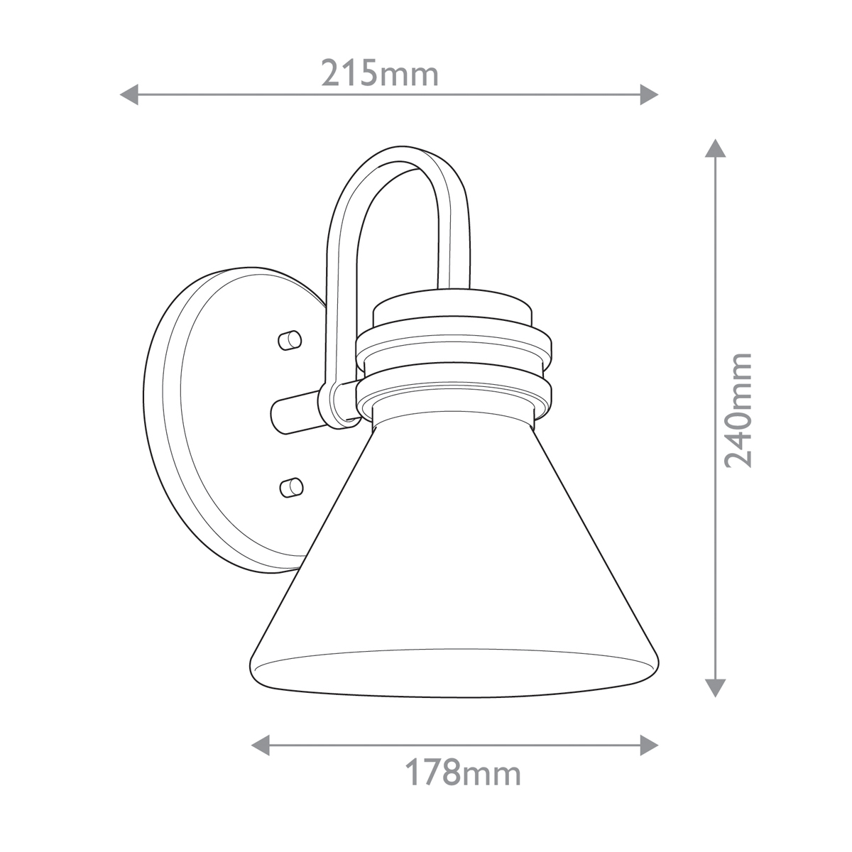 Бра с белым матовым плафоном в форме конуса Kichler во Владивостоке