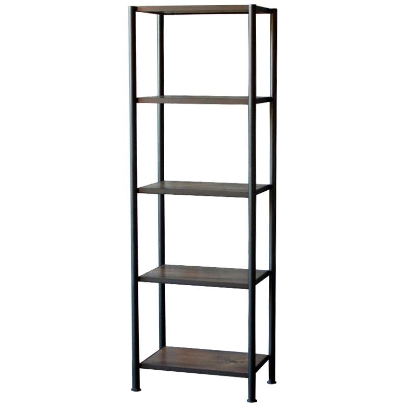 Стеллаж Keelan Industrial Metal Rust Rack Черный Коричневый Стеллаж Keelan Industrial Metal Rust Rack Черный Коричневый во Владивостоке | Loft Concept