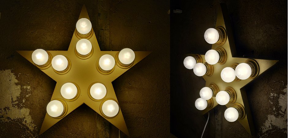 Настенный светильник Star золотая звезда Настенный светильник Star золотая звезда - Loft-Concept во Владивостоке