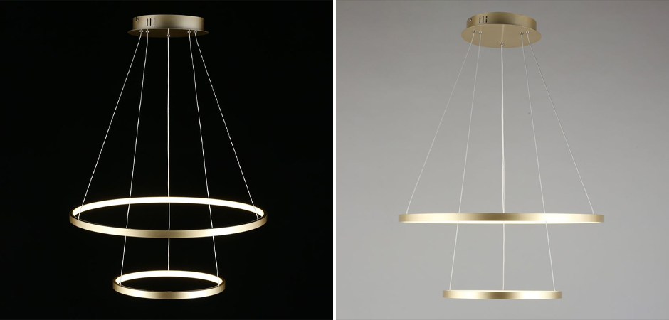 Люстра Ring Horizontal Double Gold Люстра Ring Horizontal Double Gold - Loft-Concept во Владивостоке