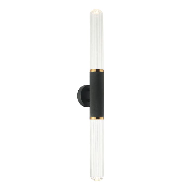Бра Grover Black Transparent Wall Lamp Прозрачное Стекло Черный Глянцевое золото во Владивостоке | Loft Concept 