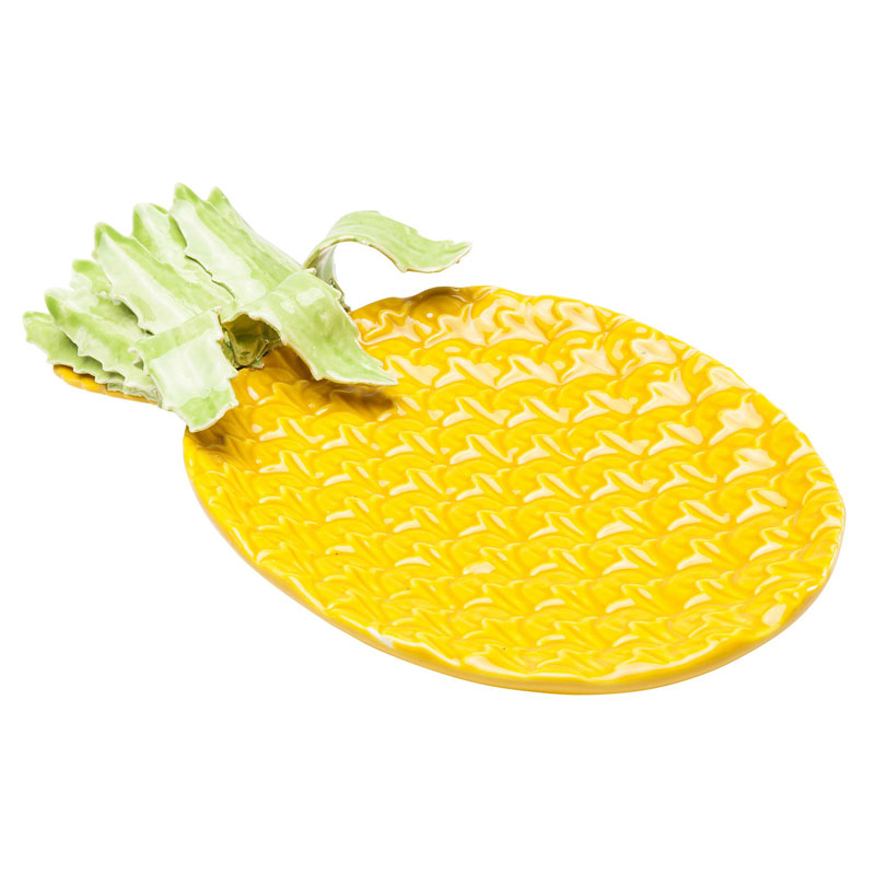 Тарелка Pineapple Plate Желтый Зеленый Тарелка Pineapple Plate Желтый Зеленый во Владивостоке | Loft Concept