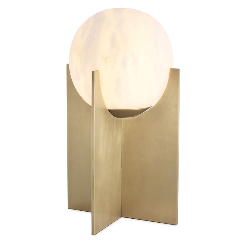 Настольная лампа Eichholtz Table Lamp Scorpios L Латунь Античная полированная Белый Настольная лампа Eichholtz Table Lamp Scorpios L Латунь Античная полированная Белый во Владивостоке | Loft Concept