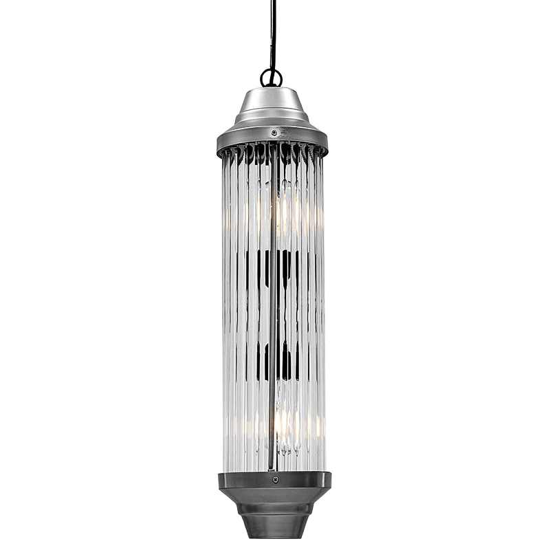 Подвесной светильник Transparent Tubes Pendant Хром Прозрачный Подвесной светильник Transparent Tubes Pendant Хром Прозрачный во Владивостоке | Loft Concept