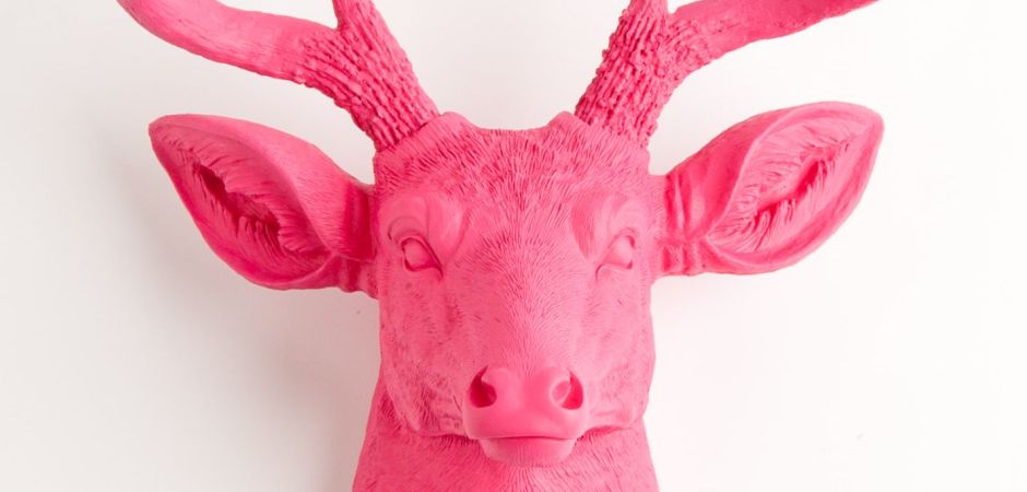 Голова оленя - Розовая - фото №2