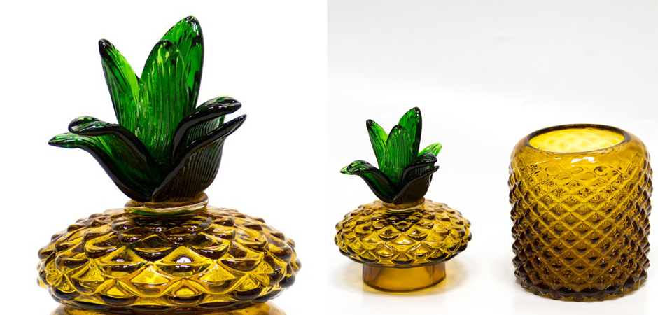 Ваза с крышкой Pineapple Transparent Amber S Ваза с крышкой Pineapple Transparent Amber S - Loft-Concept во Владивостоке