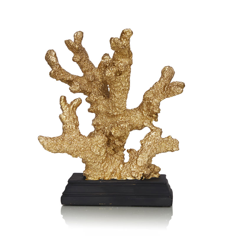 Статуэтка Golden Coral On A Stand Золотой Черный во Владивостоке | Loft Concept 