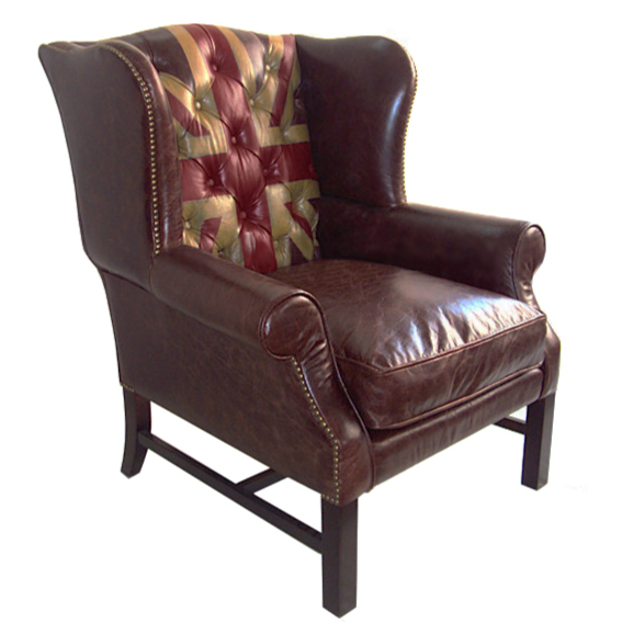 Кресло Leather Аrmchair Union Jack Коричневый Кресло Leather Аrmchair Union Jack Коричневый во Владивостоке | Loft Concept
