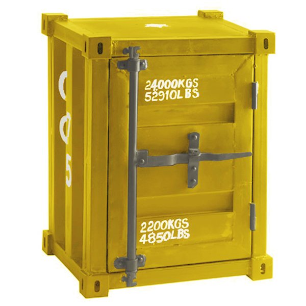 Тумбочка морской контейнер CARLINGUE Sea Container yellow Тумбочка морской контейнер CARLINGUE Sea Container yellow во Владивостоке | Loft Concept