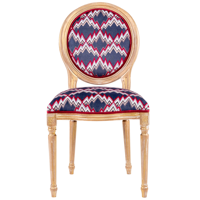 Стул Ikat Pattern с золотой патиной Золотой Мульти Стул Ikat Pattern с золотой патиной Золотой Мульти во Владивостоке | Loft Concept