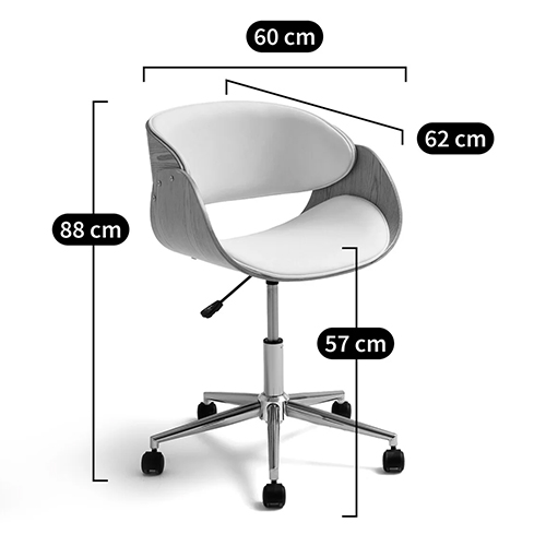 Вращающееся офисное кресло на колёсах Delwyn Chair White Вращающееся офисное кресло на колёсах Delwyn Chair White во Владивостоке