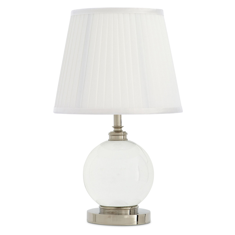 Настольная лампа Eichholtz Table Lamp Octavia Прозрачный Белый Никель Настольная лампа Eichholtz Table Lamp Octavia Прозрачный Белый Никель во Владивостоке | Loft Concept