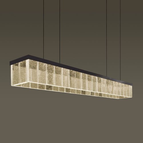 Люстра Massif Central CASINO CHANDELIER RECTANGULAR GLASS  Черный Золотой Шампань во Владивостоке | Loft Concept 