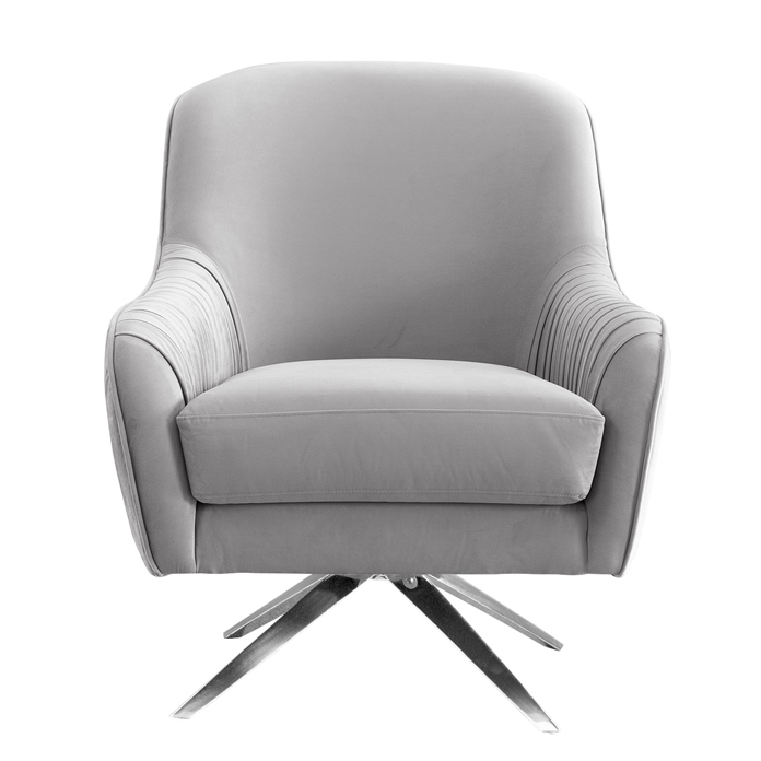 Кресло вращающееся Mistic Armchair Светло-серый Нержавеющая сталь Кресло вращающееся Mistic Armchair Светло-серый Нержавеющая сталь во Владивостоке | Loft Concept