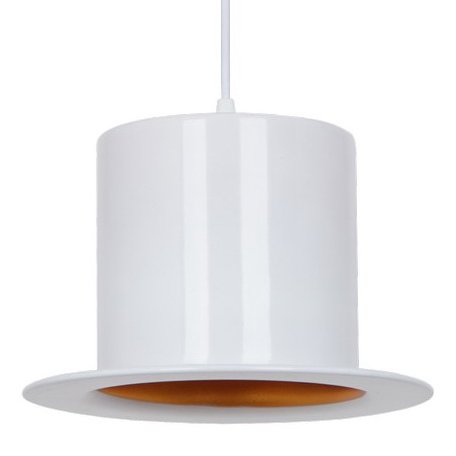 Подвесной светильник Pendant Lamp Banker Bowler Hat White I Белый Подвесной светильник Pendant Lamp Banker Bowler Hat White I Белый во Владивостоке | Loft Concept
