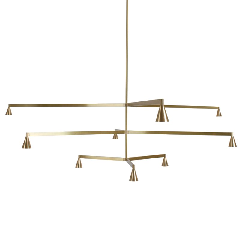 Подвесной светильник Austere Chandelier Y 9 Латунь Подвесной светильник Austere Chandelier Y 9 Латунь во Владивостоке | Loft Concept