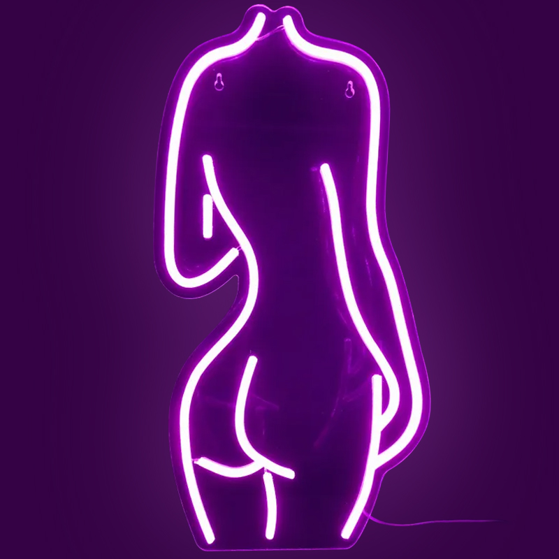 Неоновая настенная лампа Silhouette Neon Wall Lamp Сиреневый Неоновая настенная лампа Silhouette Neon Wall Lamp Сиреневый во Владивостоке | Loft Concept