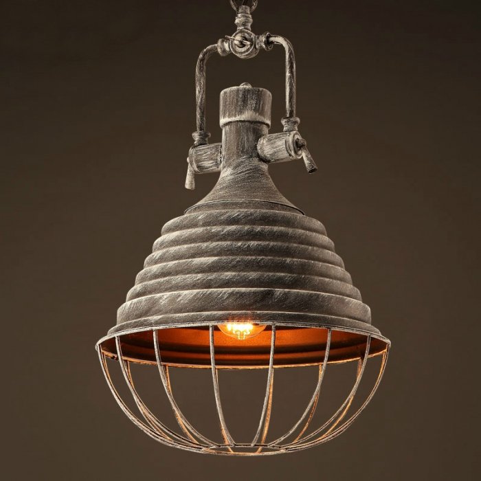 Подвесной светильник Retrika Grey Pendant Серый Подвесной светильник Retrika Grey Pendant Серый во Владивостоке | Loft Concept