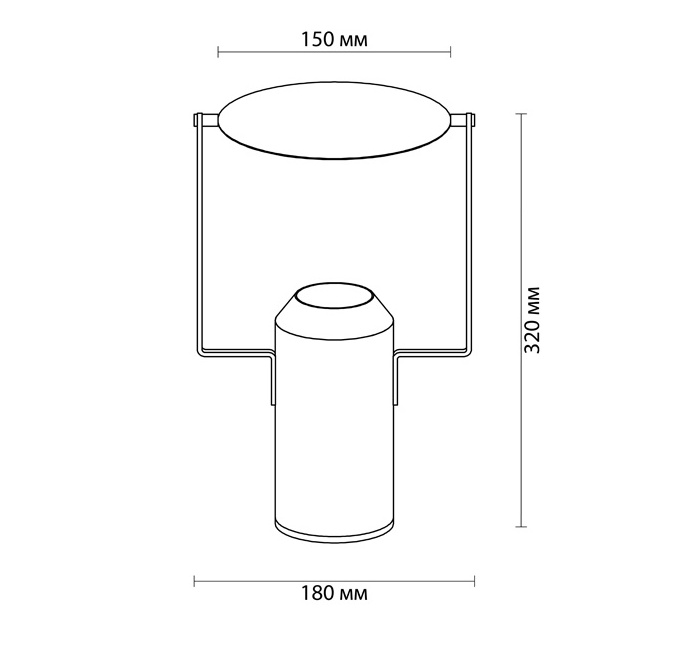 Настольная лампа Black Cylinder Table Lamp Настольная лампа Black Cylinder Table Lamp во Владивостоке