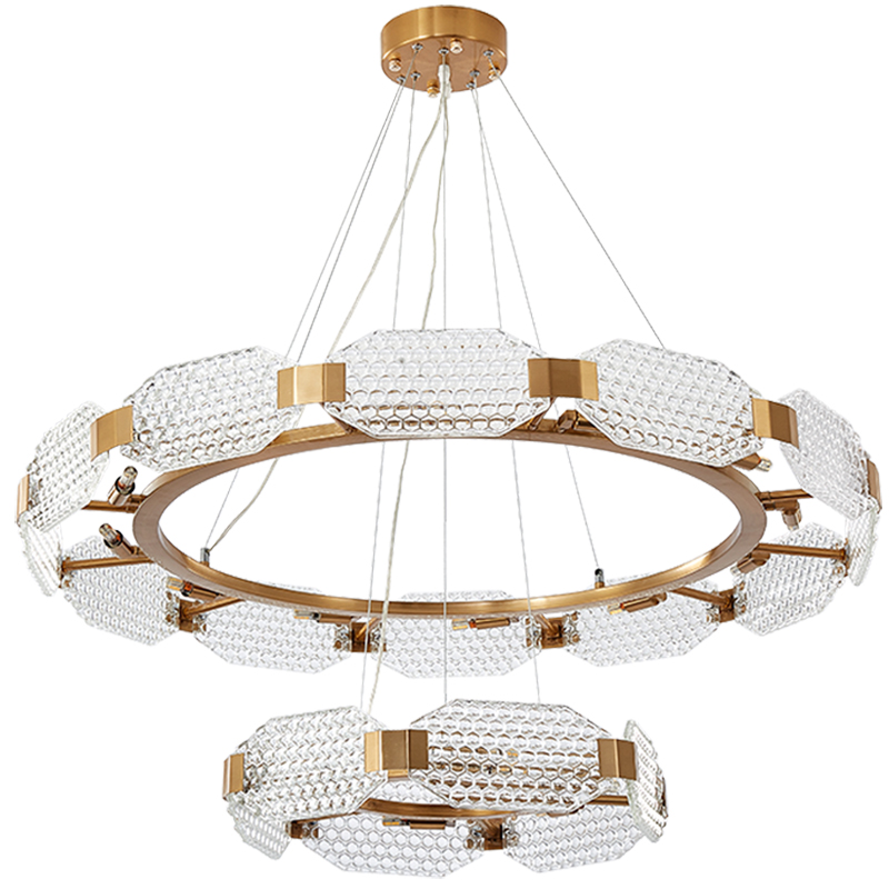 Люстра Ring shaped crystal chandelier Золотой Прозрачное Стекло во Владивостоке | Loft Concept 