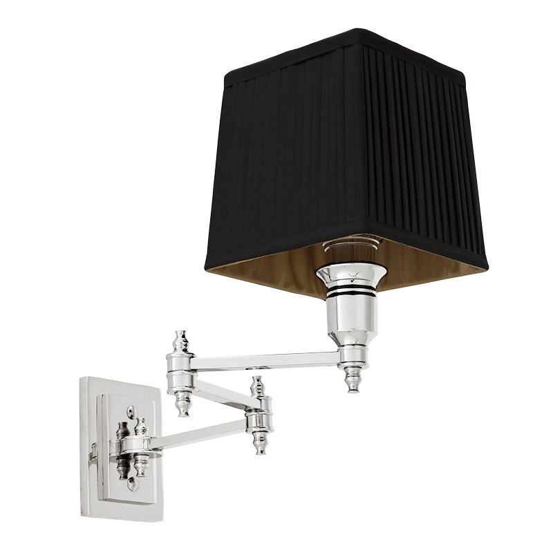 Бра Wall Lamp Lexington Swing Nickel+Black Никель Черный Бра Wall Lamp Lexington Swing Nickel+Black Никель Черный во Владивостоке | Loft Concept
