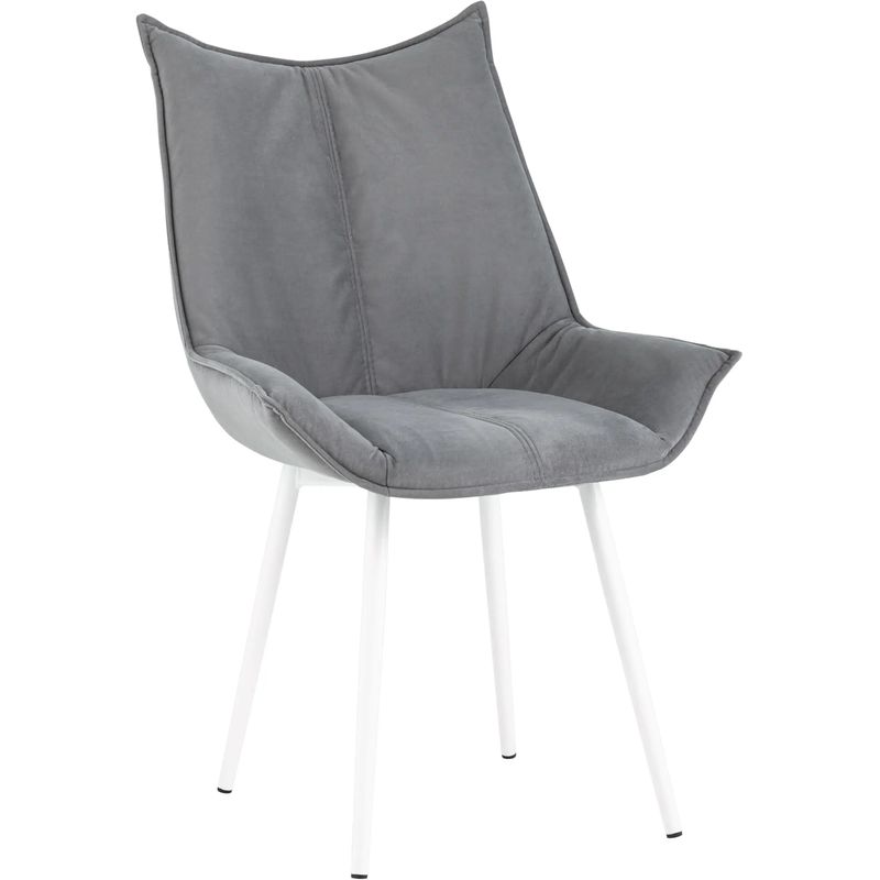 Стул Oslo Chair Серый Велюр Белый Металл Серый Белый во Владивостоке | Loft Concept 