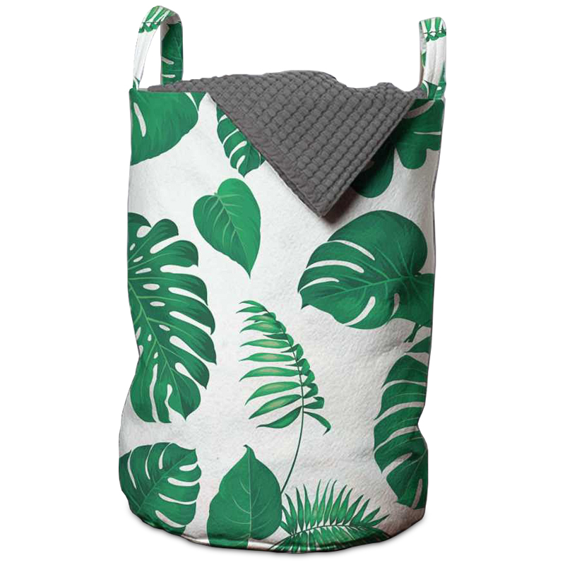Корзина Tropical Pattern Basket Зеленый Белый Корзина Tropical Pattern Basket Зеленый Белый во Владивостоке | Loft Concept