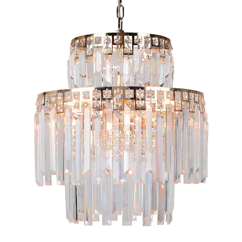 Люстра Mireil Chandelier 40 Глянцевое золото Прозрачный Люстра Mireil Chandelier 40 Глянцевое золото Прозрачный во Владивостоке | Loft Concept