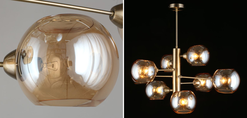 Люстра Staggered Glass Латунь Люстра Staggered Glass Латунь - Loft-Concept во Владивостоке