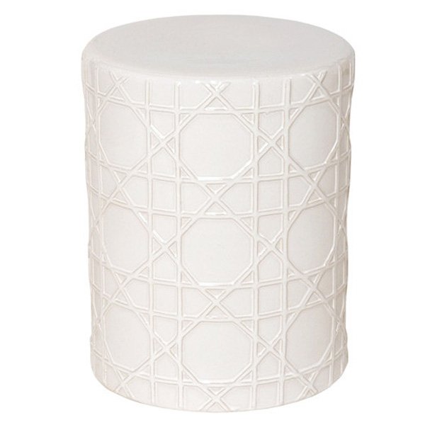 Керамический табурет Cane Garden Stool - White Белый Керамический табурет Cane Garden Stool - White Белый во Владивостоке | Loft Concept