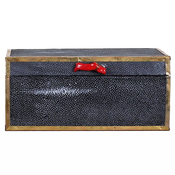 Шкатулка из ската Black Caviar Red Coral Шкатулка из ската Black Caviar Red Coral во Владивостоке | Loft Concept