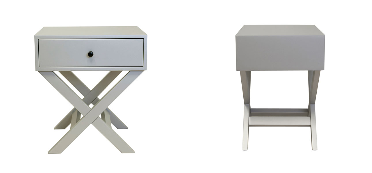 Тумба с одним ящиком цвет серый Gloria - фото