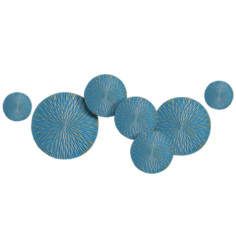 Арт-объект на стену Blue Discs Голубой Арт-объект на стену Blue Discs Голубой во Владивостоке | Loft Concept