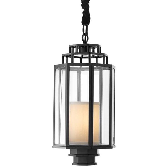 Люстра Lantern Monticello S Черный Прозрачное Стекло Кремовый Люстра Lantern Monticello S Черный Прозрачное Стекло Кремовый во Владивостоке | Loft Concept