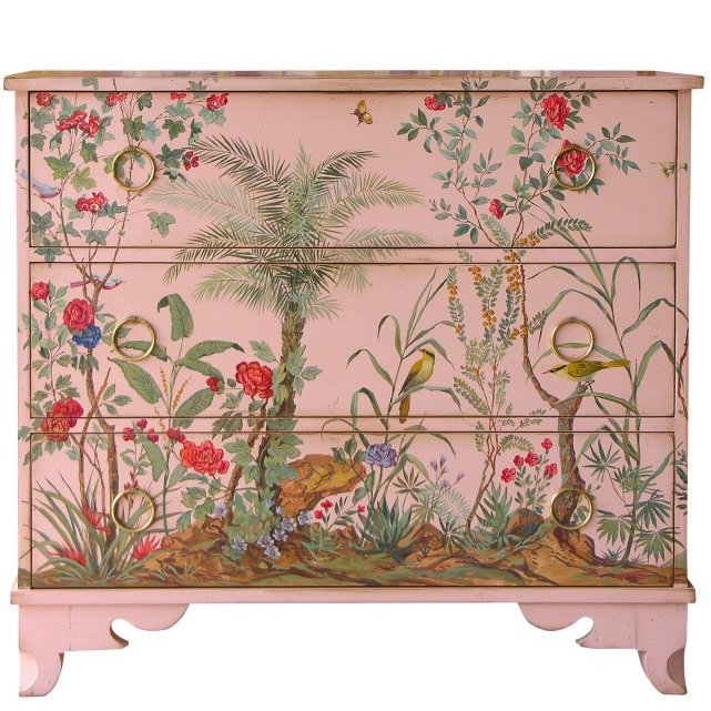 Комод 19TH CENTURY AMISH CHEST OF DRAWERS spring Бронза Розовый пастельный Комод 19TH CENTURY AMISH CHEST OF DRAWERS spring Бронза Розовый пастельный во Владивостоке | Loft Concept