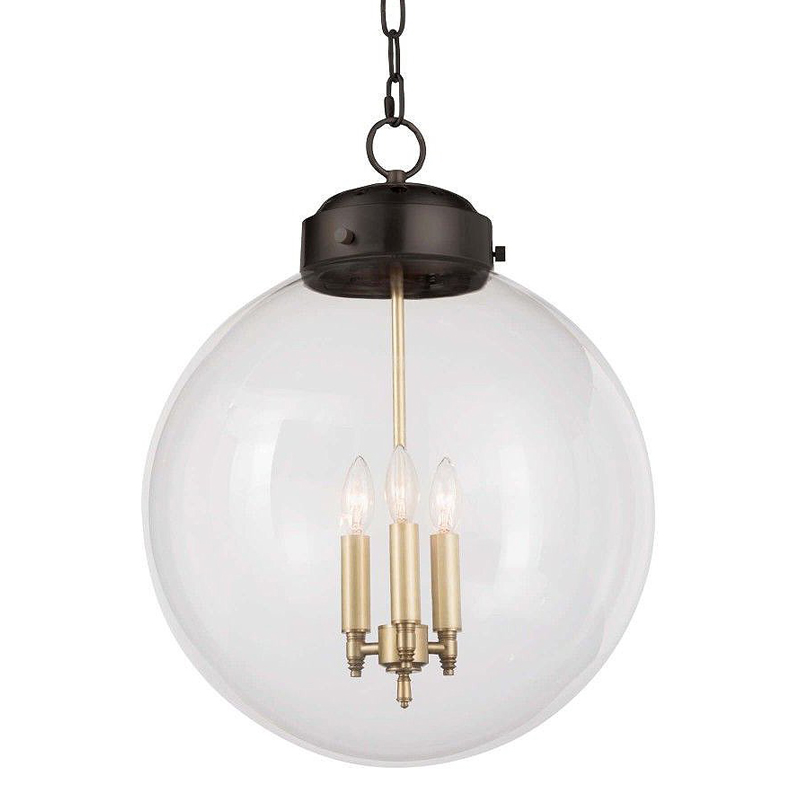 Подвесной светильник Conor Globe Hanging lamp Black Черный Прозрачный (Transparent) Подвесной светильник Conor Globe Hanging lamp Black Черный Прозрачный (Transparent) во Владивостоке | Loft Concept