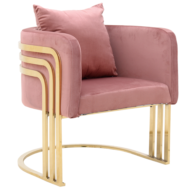 Кресло Custodia Armchair Pink Розовый Глянцевое золото Кресло Custodia Armchair Pink Розовый Глянцевое золото во Владивостоке | Loft Concept