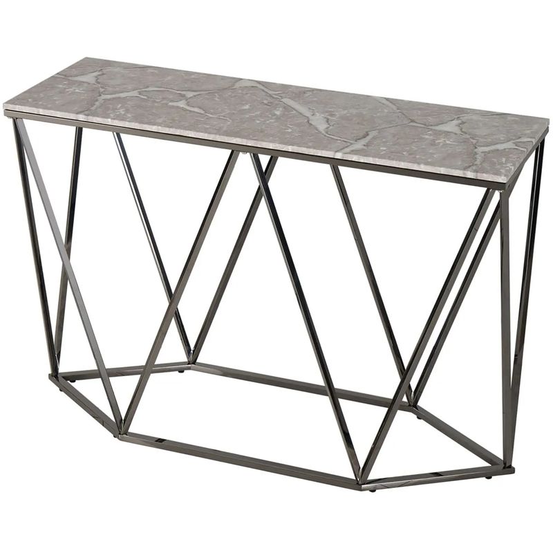 Консоль Kovaldzhi Collection Frame Geometry Dark Chrome Бежево-серый Белый Мрамор Bianco Темный хром Консоль Kovaldzhi Collection Frame Geometry Dark Chrome Бежево-серый Белый Мрамор Bianco Темный хром во Владивостоке | Loft Concept