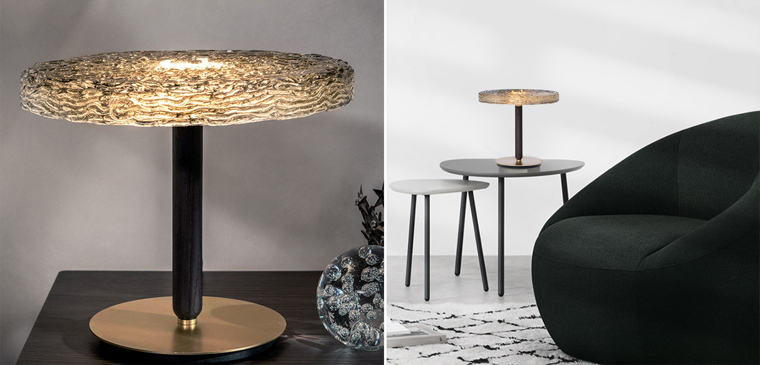 Настольная Лампа c рельефным стеклом Tonin Casa MACRABE - фото