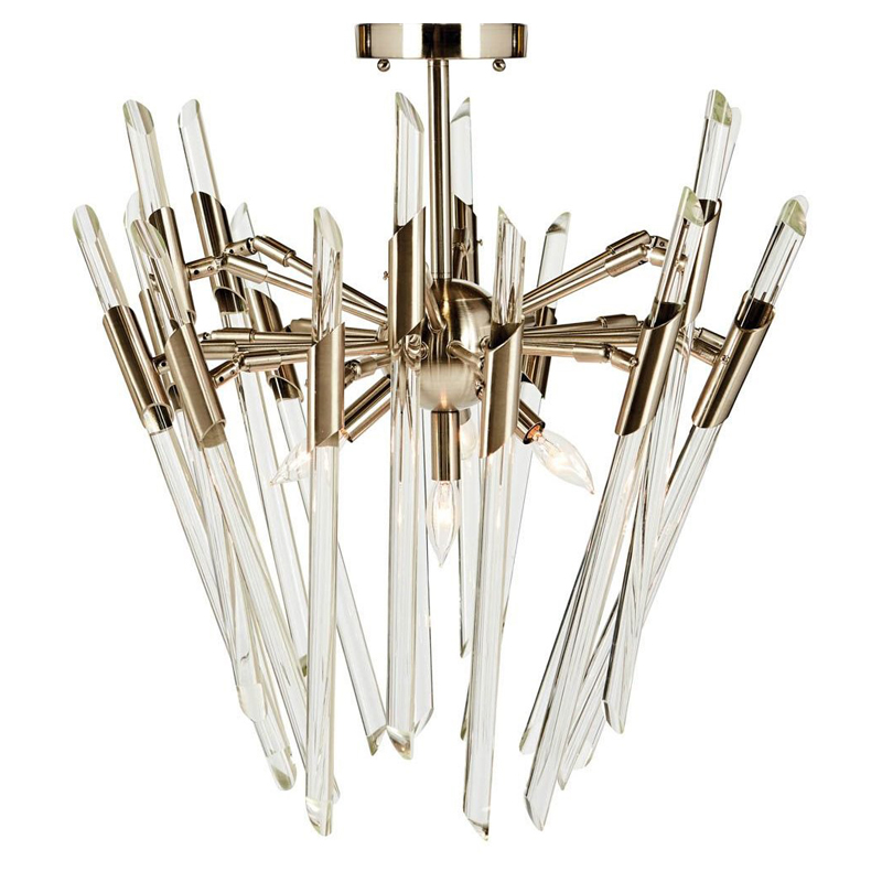 Потолочный светильник Ice Rods Chandelier nickel Никель Потолочный светильник Ice Rods Chandelier nickel Никель во Владивостоке | Loft Concept