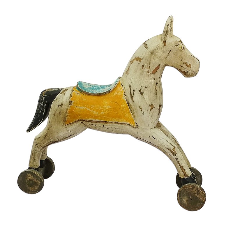 Статуэтка Wooden Horse Желтый Белый Статуэтка Wooden Horse Желтый Белый во Владивостоке | Loft Concept