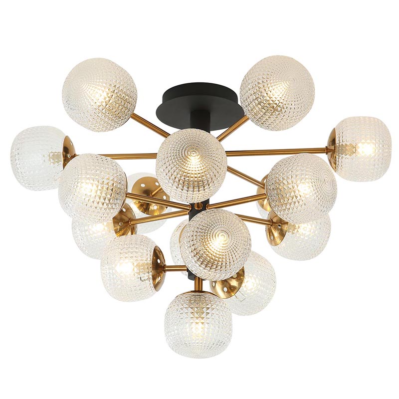 Потолочный светильник Barrett Ceiling Lamp matt Белое матовое стекло Латунь Потолочный светильник Barrett Ceiling Lamp matt Белое матовое стекло Латунь во Владивостоке | Loft Concept
