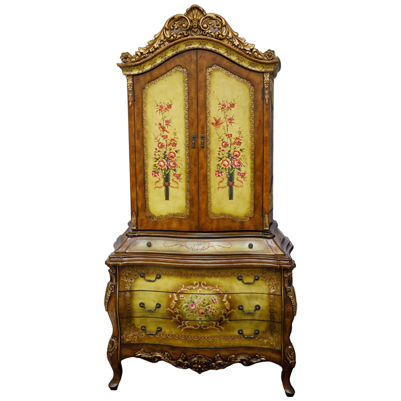 Шкаф Elfred Cupboard Коричневый винтаж Золотой Желтый Шкаф Elfred Cupboard Коричневый винтаж Золотой Желтый во Владивостоке | Loft Concept