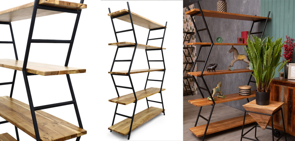 Стеллаж Industrial Zigzag Light Wood Стеллаж Industrial Zigzag Light Wood - Loft-Concept во Владивостоке